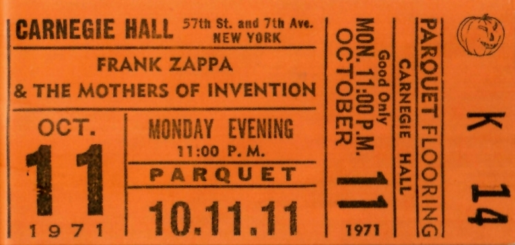  Carnegie Hall ticket